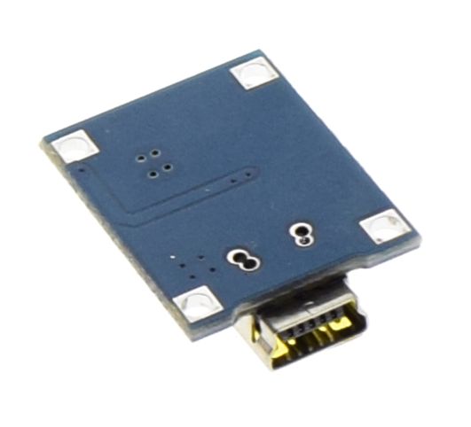 Lithium batterij oplader via USB-Mini voor Li-ion 1A (TP4056) 02